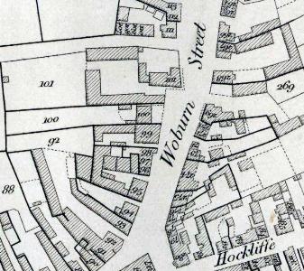 1819 Map of the southern part of Woburn Street
